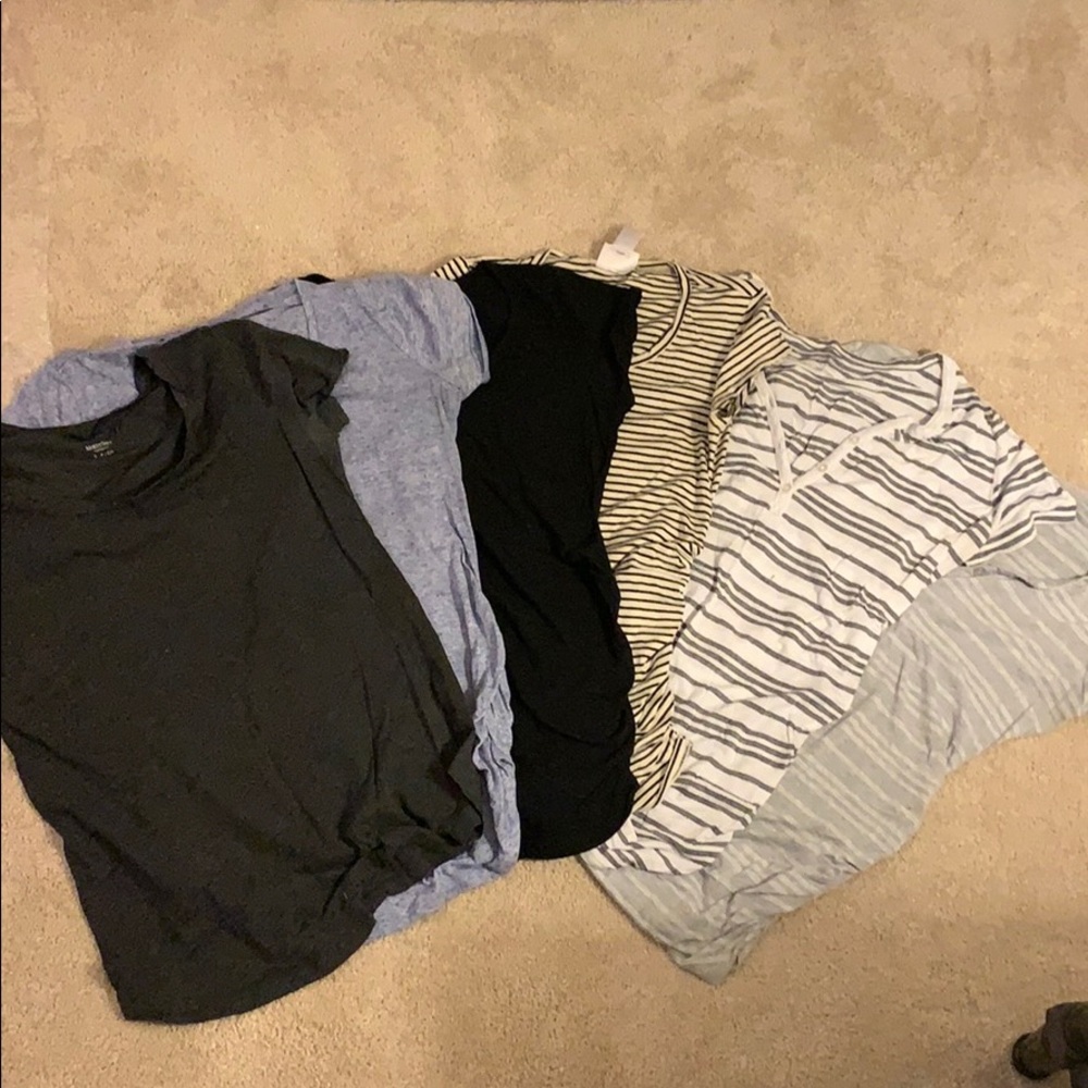 6 short sleeve maternity shirts